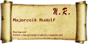 Majercsik Rudolf névjegykártya