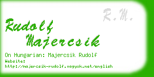 rudolf majercsik business card